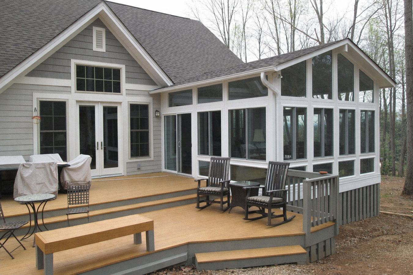Patio-to-sunroom conversion